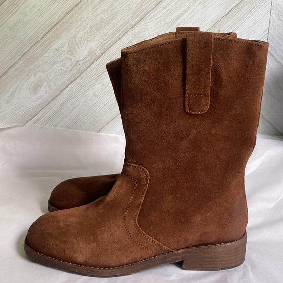 Free People Easton Equestrian boots suede brown tall 7 - Picture 4 of 10